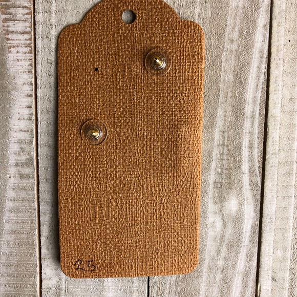 Earrings, Dangle Metallic Orange fiber arts - Picture 4 of 4